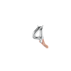 Número 4 plata 14"