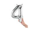 Número 4 plata 14"