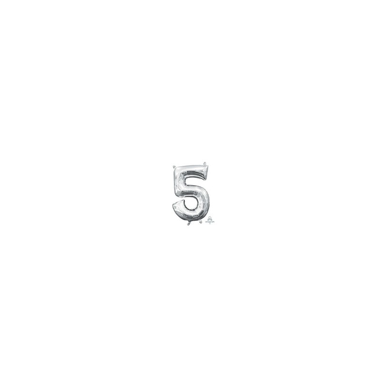 Número 5 plata 34"