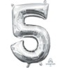 Número 5 plata 34"