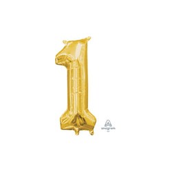 Número 1 dorado 34"