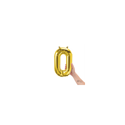 Número 0 dorado 14"