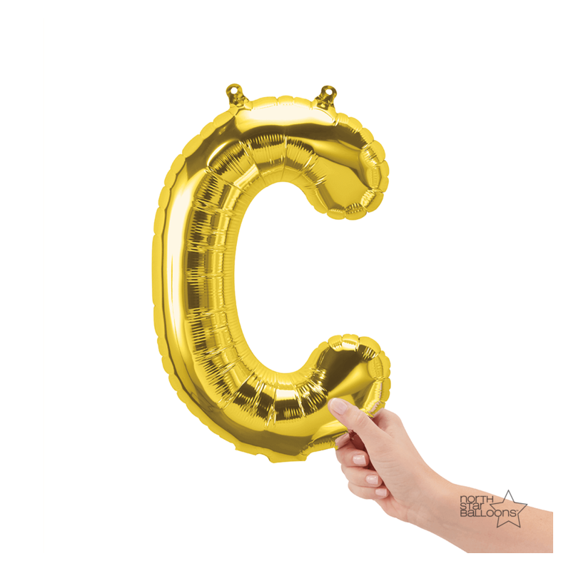 Letra C dorado 14"