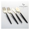 Black and Gold combo Cutlery Pack 32PK