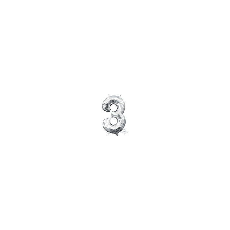 Número 3 plata 34"