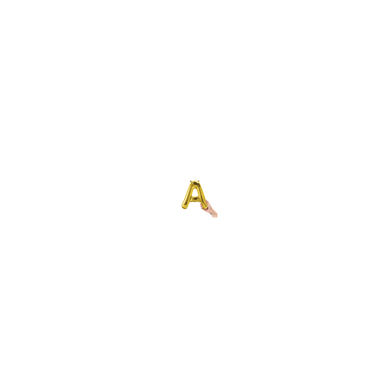 Letra A dorado 14"