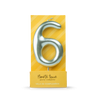 Vela de Cera Plata 8.5 cm número 6