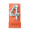 Vela de Cera Plata 8.5 cm número 4