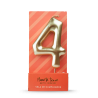 Vela de Cera dorada 8.5 cm número 4