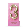 Vela de Cera dorada 8.5 cm número 3