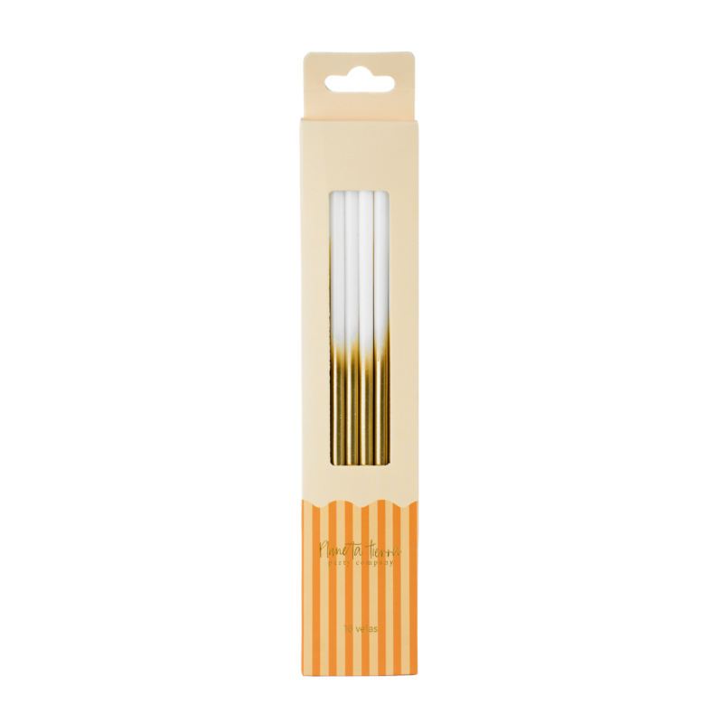 Velas de Happy Birthday Ombre Gold