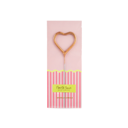 Vela bengala Foil Pack Rose Gold Corazón