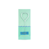 Vela bengala Foil Pack Plata Corazón