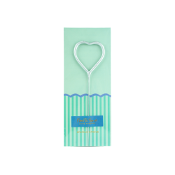 Vela bengala Foil Pack Plata Corazón
