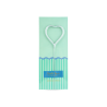 Vela bengala Foil Pack Plata Corazón