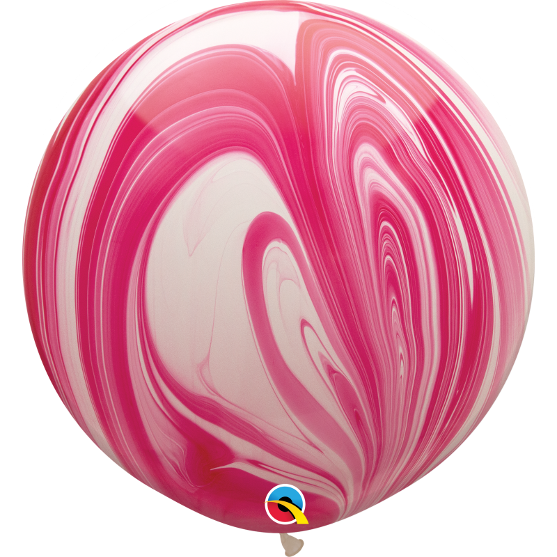 Super Agata 30" Gigante (2pz) Rojo Blanco