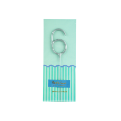 Vela bengala Foil Pack Plata 6