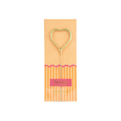 Vela bengala Foil Pack Dorada Corazón