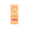 Vela bengala Foil Pack Dorada Corazón