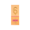 Vela bengala Foil Pack Dorada 6