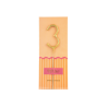Vela bengala Foil Pack Dorada 3