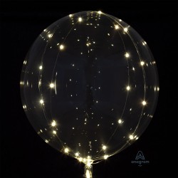 Crystal Clearz Balloon White Lights 24"