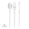 Clear and Silver combo Cutlery Pack 32PK