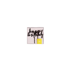 Cake topper negro "Happy Birthday"
