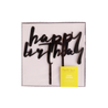 Cake topper negro "Happy Birthday"