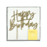 Cake topper glitter dorado "Happy Birthday"