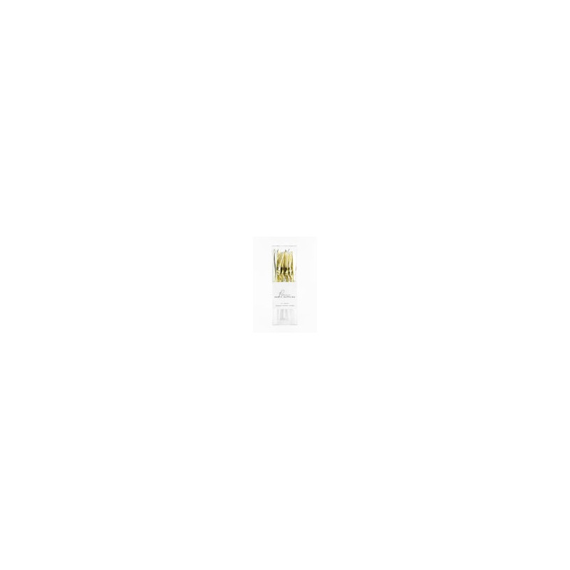 Cubiertos Premium Party Supplies White and Gold Pack 32PK