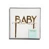 Cake topper "Baby on the way" oro/blanco
