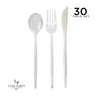 Matrix Silver Plastic Cutlery Set 30 Pk