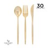 Matrix Gold Plastic Cutlery Set 30 Pk