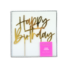 Cake topper acrílico gold "Happy Birthday"