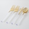 Neo Classic Clear and Gold Cutlery 32PK