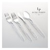 Clear and Silver Glitter Cutlery Pk 32PK