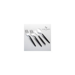 Black and Silver Cutlery Pack 32PK