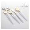 White and Gold combo Cutlery Pack 32PK