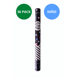 36-pack Gender Reveal Confetti Popper Niño Azul - 3 DISPLAYS INCLUIDOS