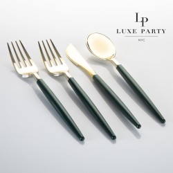 Emerald and Gold Cutlery Pack 32PK