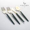 Emerald and Gold Cutlery Pack 32PK