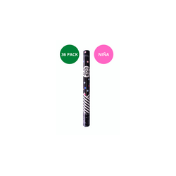 36-pack Gender Reveal Confetti Popper Niña Rosa - 3 DISPLAYS INCLUIDOS