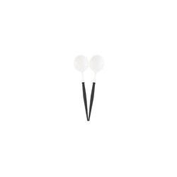 WHITE AND BLACK BELLA 2PC SERVING SPOON