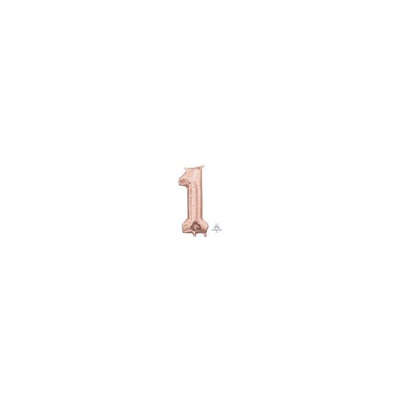 Número 1 rose gold 34"