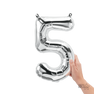 Número 5 plata 14"