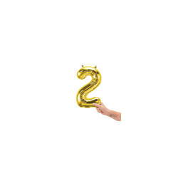 Número 2 dorado 14"