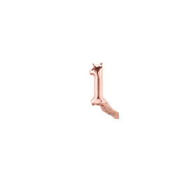 Número 1 rose gold 14"