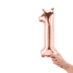 Número 1 rose gold 14"