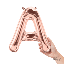Letra A rose gold 14"